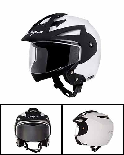 Vega Crux Open Face White Helmet under 1000
