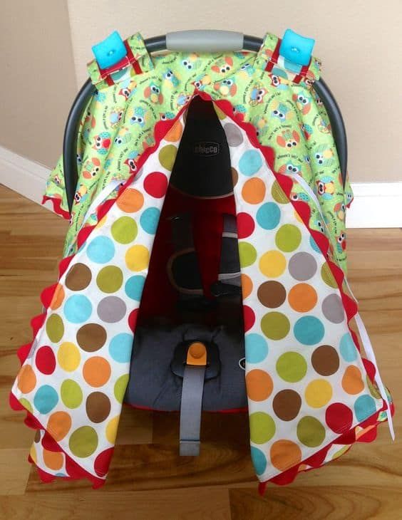 The perfect car seat cover for all seasons. Car Seat Canopy Sewing Project Ideas Video Tutorial | Diy baby stuff