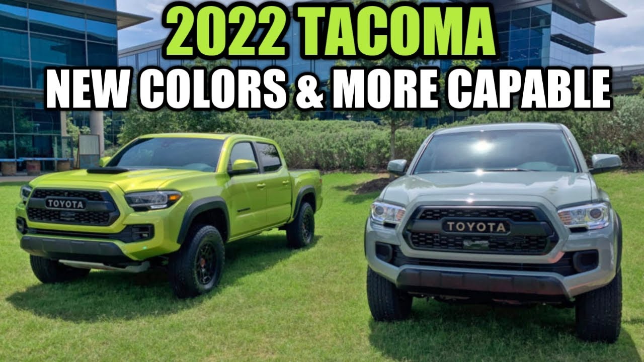 Drivers can choose between regular and double cab sizes and long and short . 2022 Toyota Tacoma Gets New Colors And More Offroad Capability Youtube