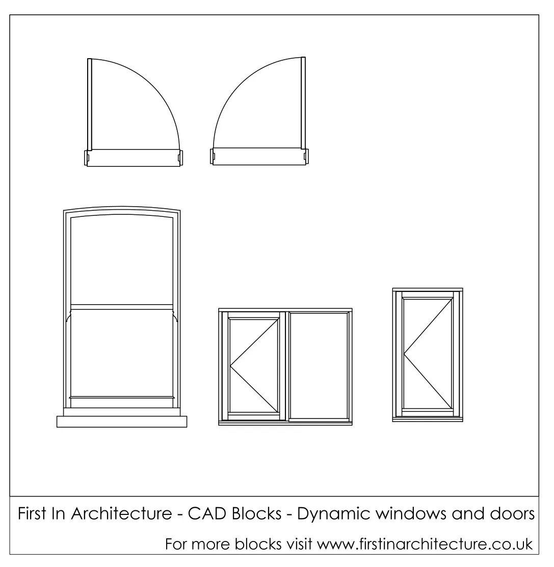 Free Cad Blocks Dynamic Window And Doors