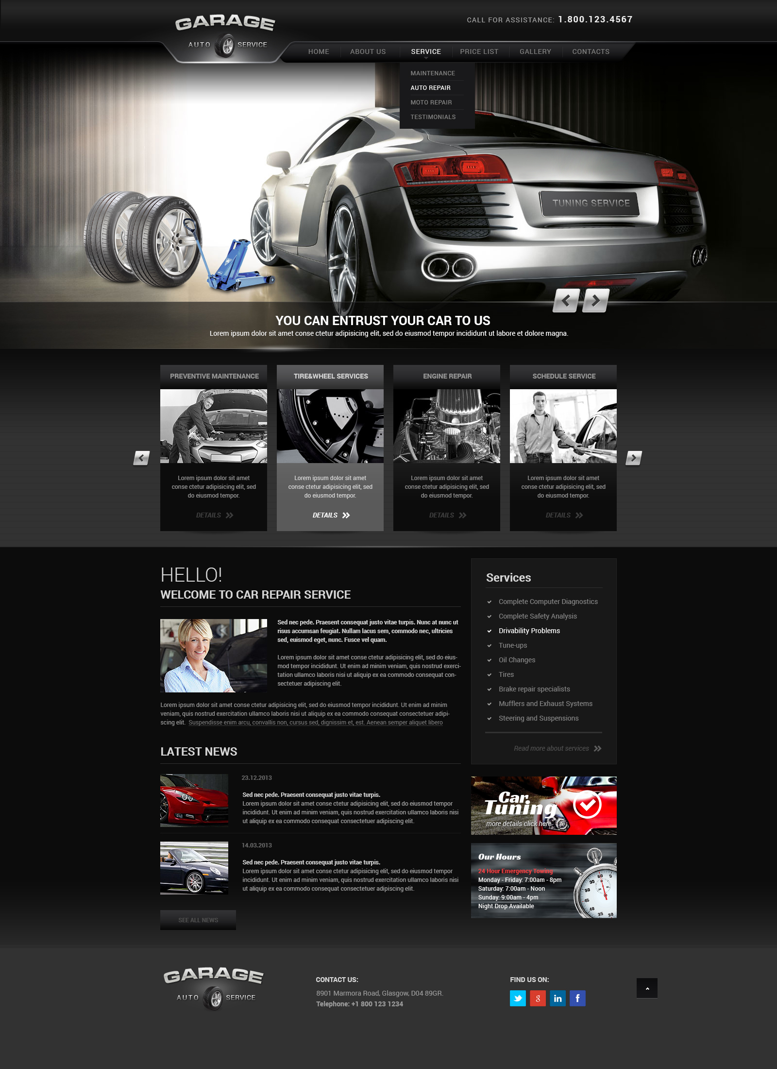 When selling your vehicle or returning a leased one, we'll reinstall any original factory audio . Car Tuning, car service WordPress theme | Gridgum